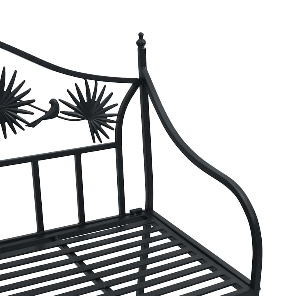 Banco de jardim Preto 104 x 54 x 93cm Aço