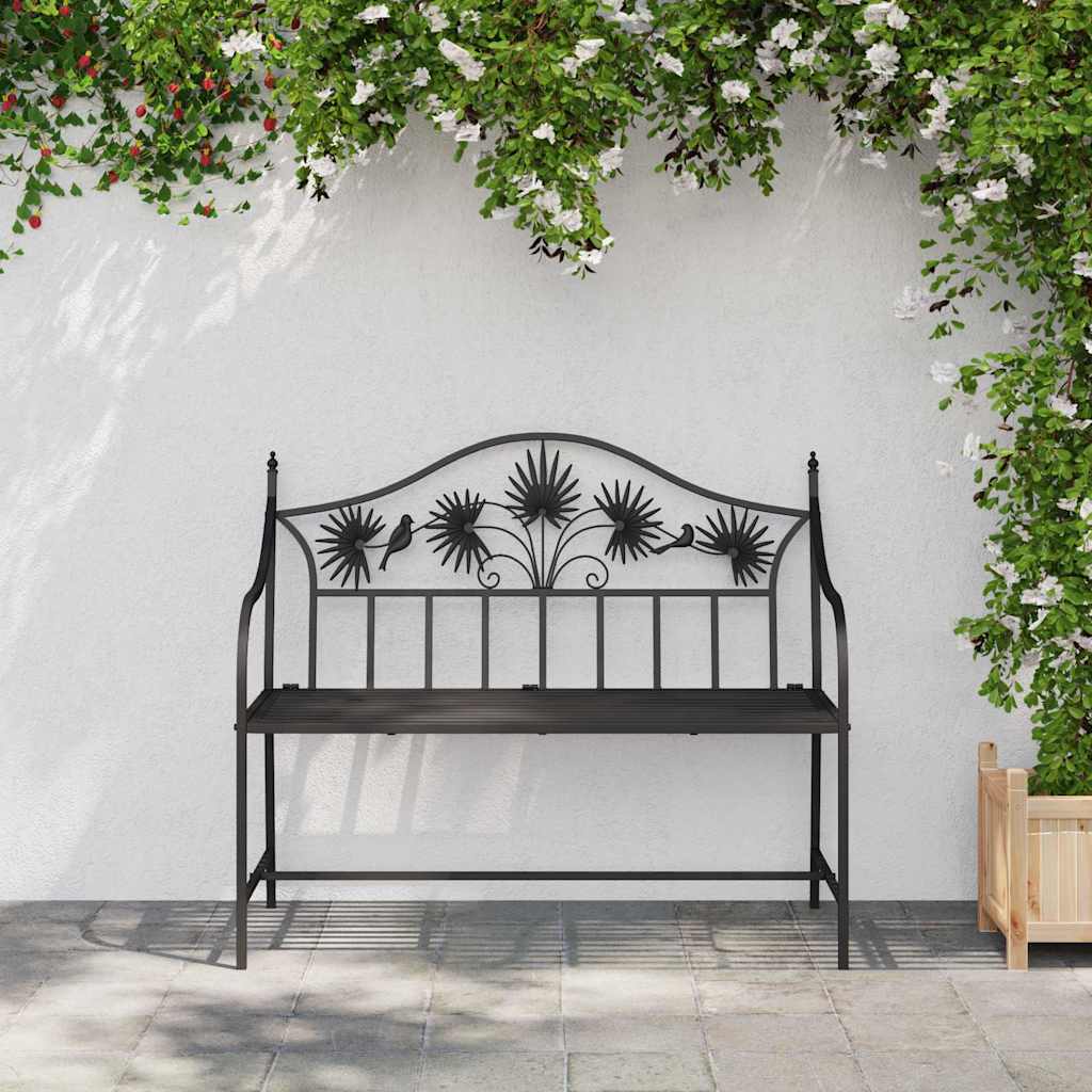 Banco de jardim Preto 104 x 54 x 93cm Aço