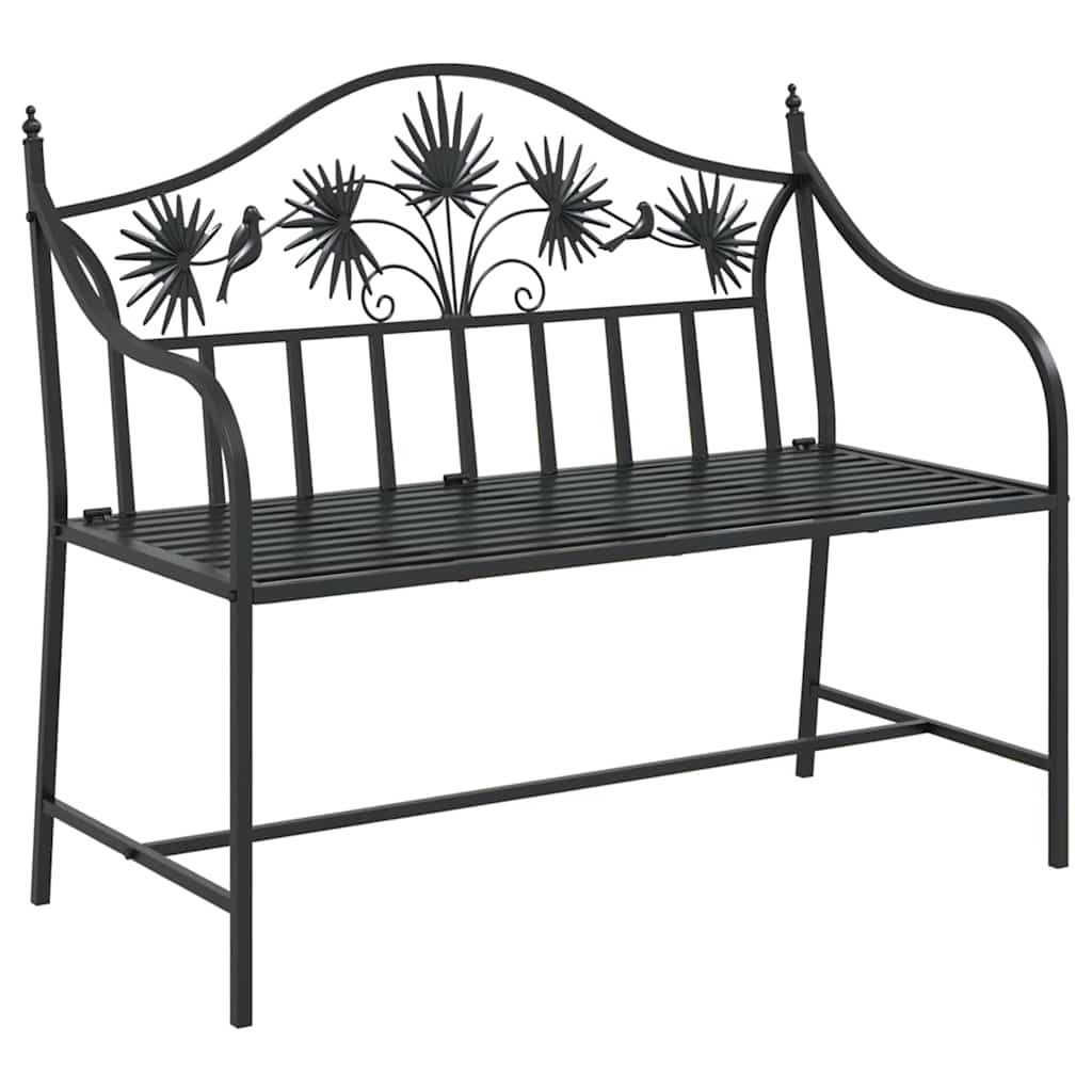 Banco de jardim Preto 104 x 54 x 93cm Aço