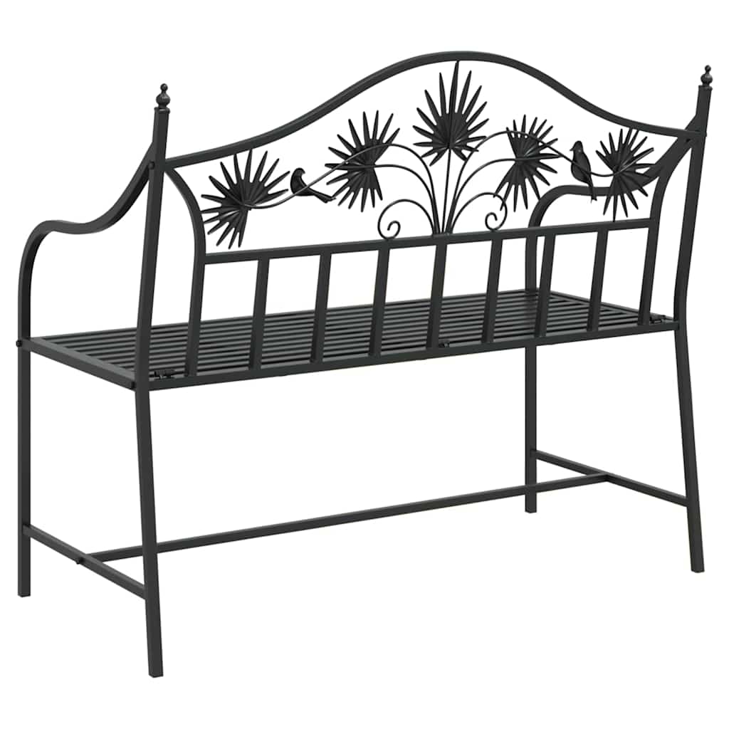 Banco de jardim Preto 104 x 54 x 93cm Aço