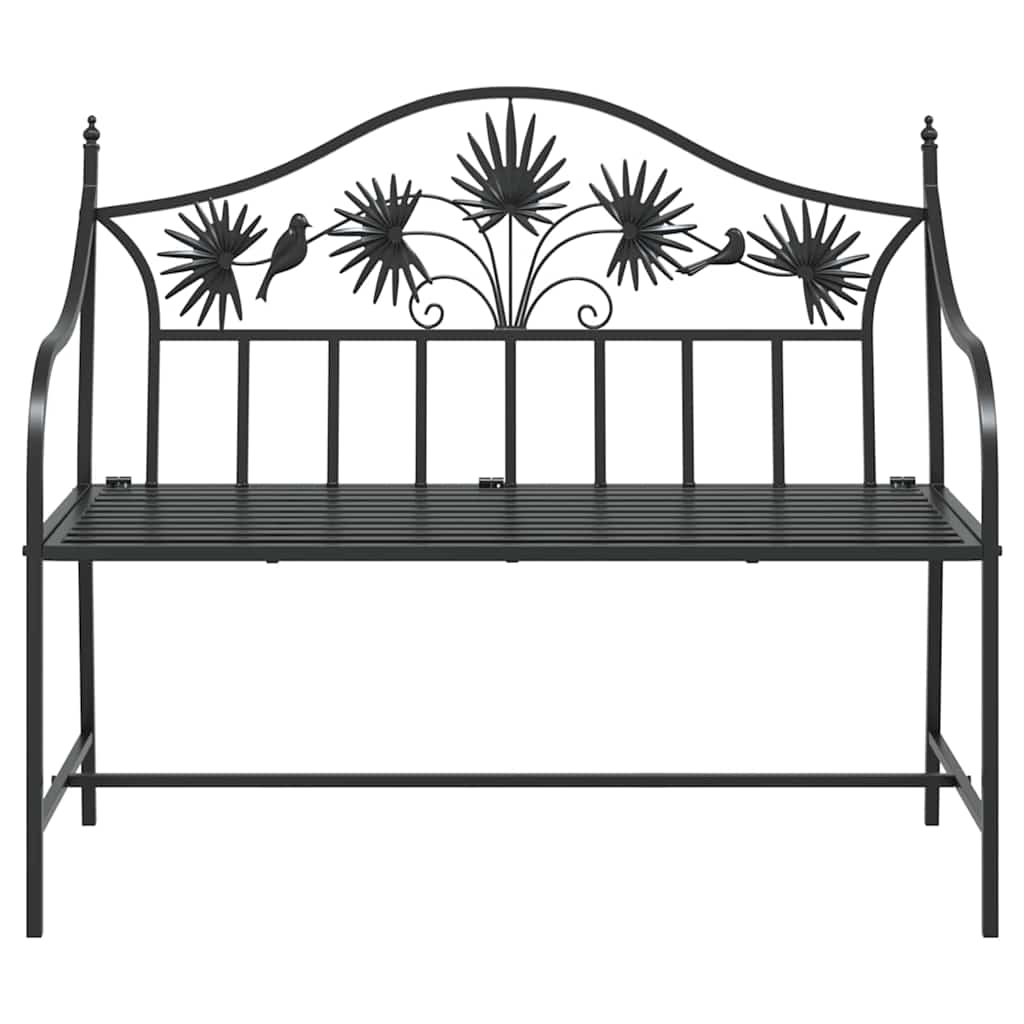 Banco de jardim Preto 104 x 54 x 93cm Aço