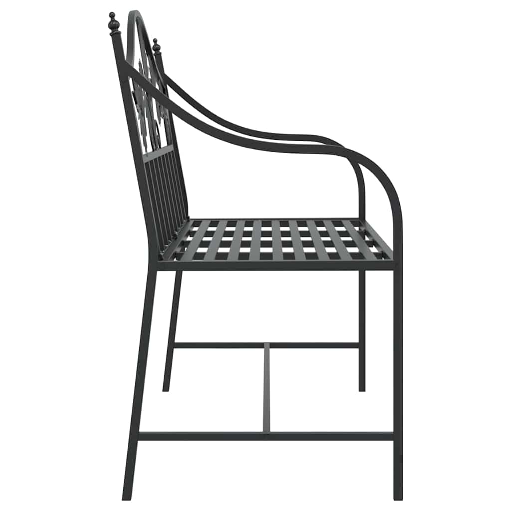 Banco de jardim Preto 104 x 54 x 93cm Aço