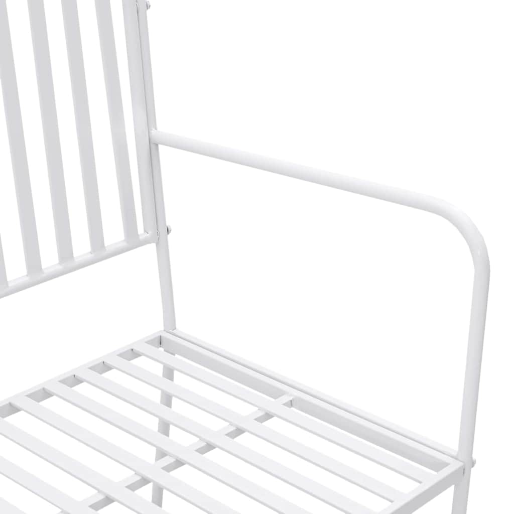 Banco de jardim Branco 104 x 54 x 93cm Aço