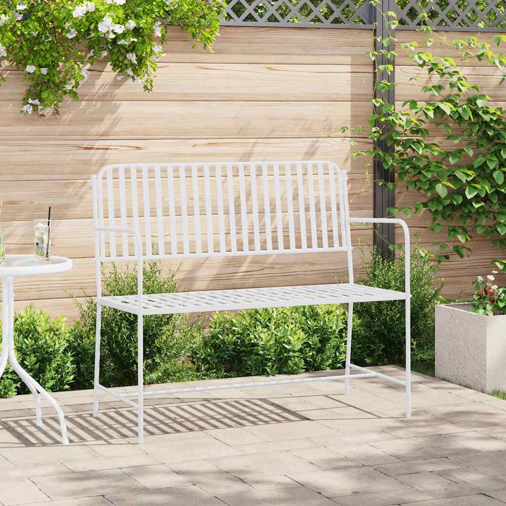 Banco de jardim Branco 104 x 54 x 93cm Aço