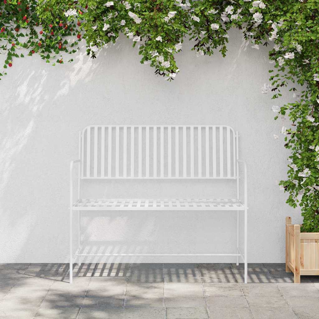 Banco de jardim Branco 104 x 54 x 93cm Aço