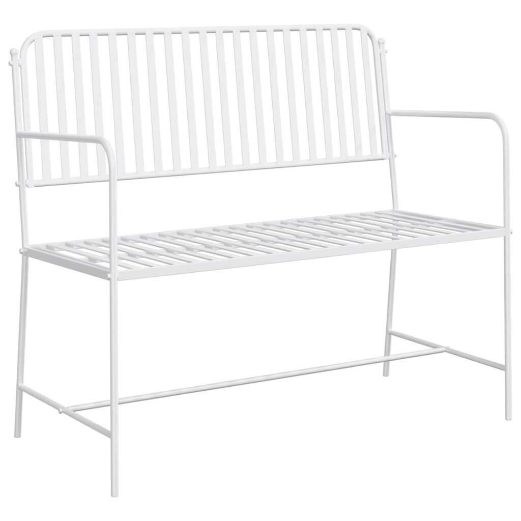 Banco de jardim Branco 104 x 54 x 93cm Aço