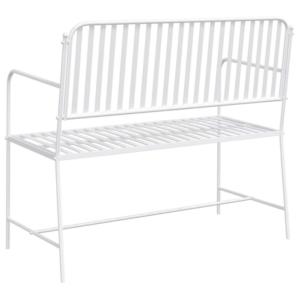 Banco de jardim Branco 104 x 54 x 93cm Aço