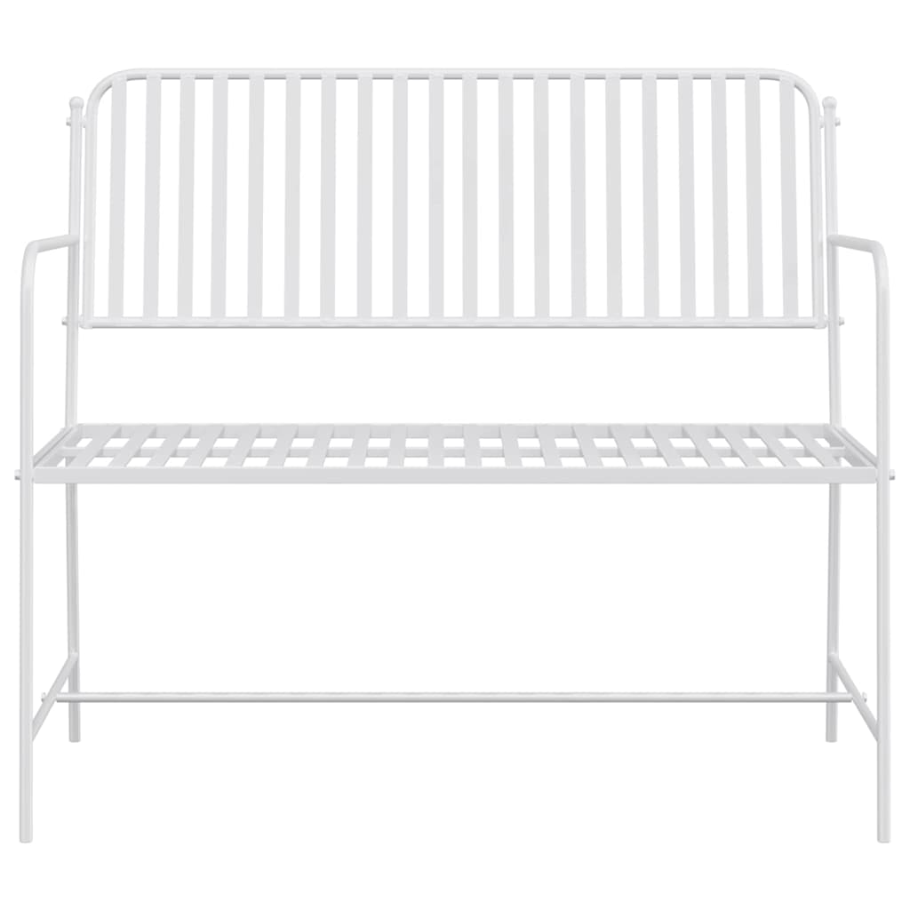 Banco de jardim Branco 104 x 54 x 93cm Aço