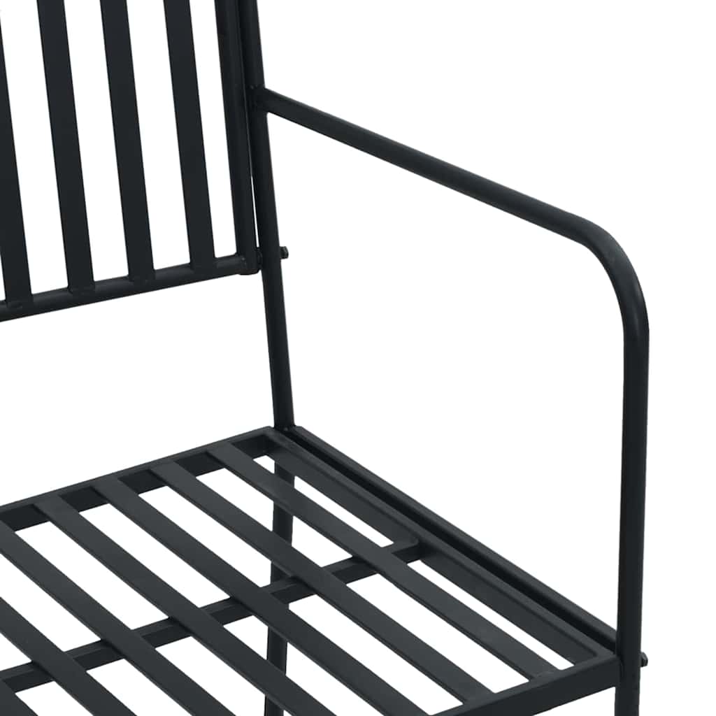Banco de jardim Preto 104 x 54 x 93cm Aço