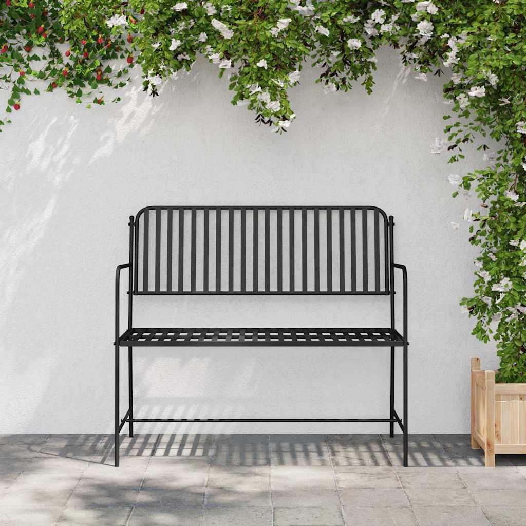 Banco de jardim Preto 104 x 54 x 93cm Aço