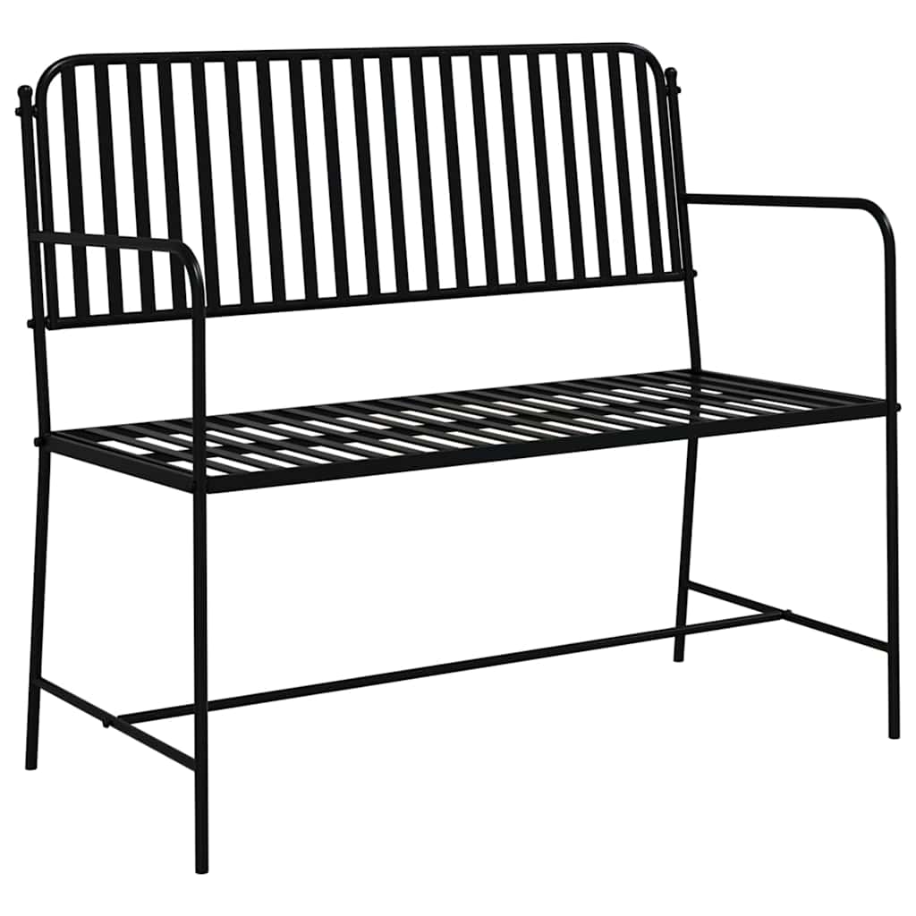 Banco de jardim Preto 104 x 54 x 93cm Aço