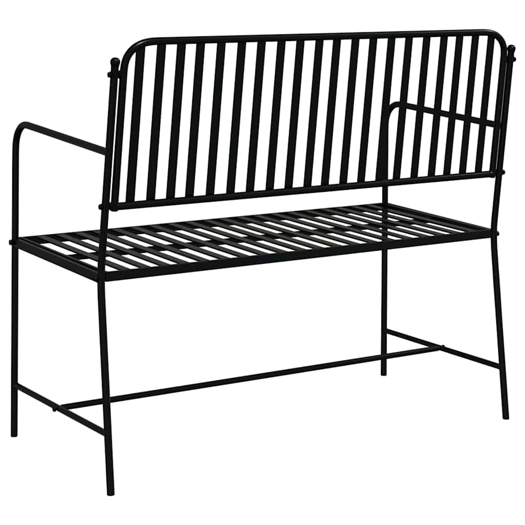 Banco de jardim Preto 104 x 54 x 93cm Aço
