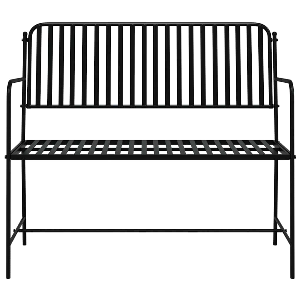 Banco de jardim Preto 104 x 54 x 93cm Aço