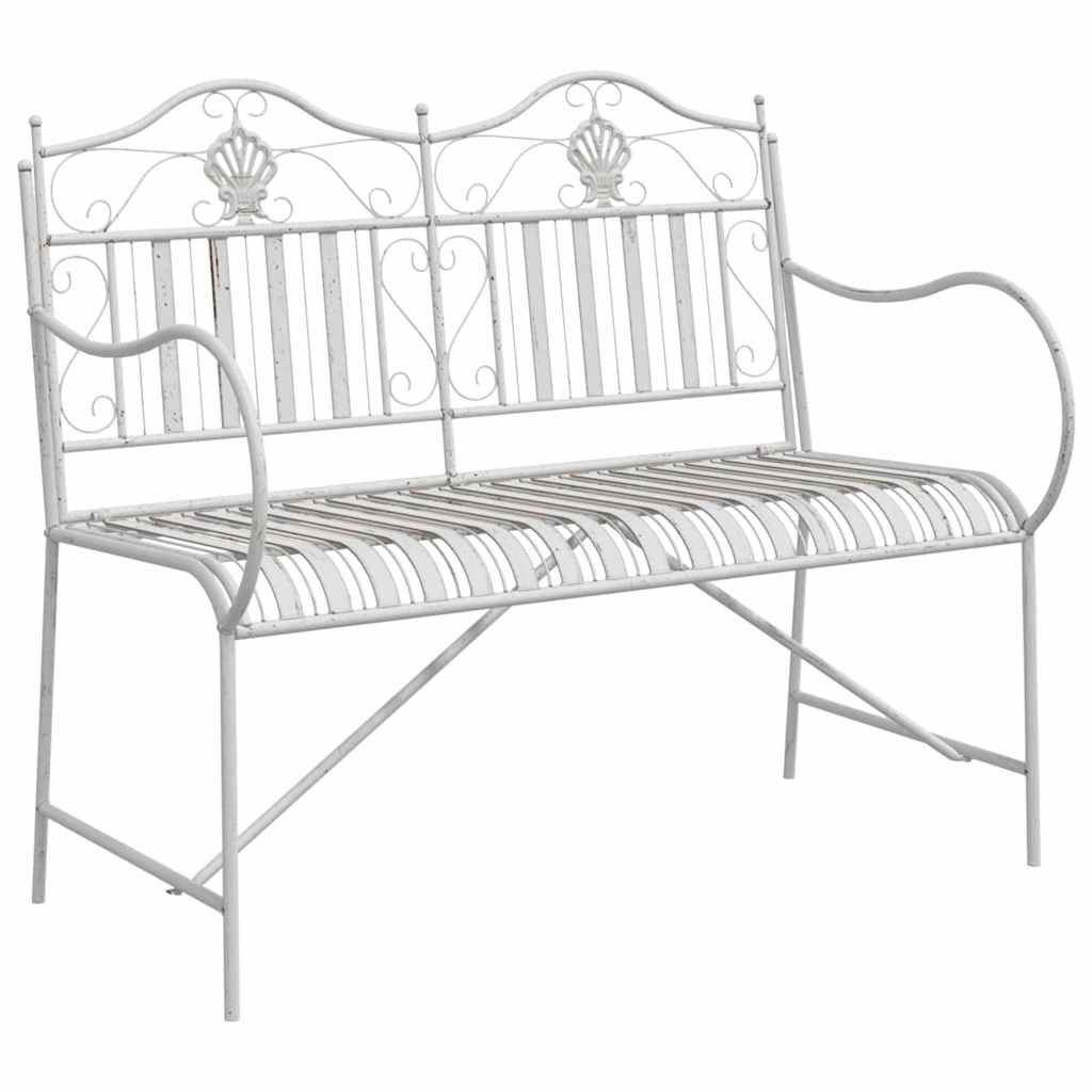 Banco de jardim Branco 104 x 54 x 93cm Aço
