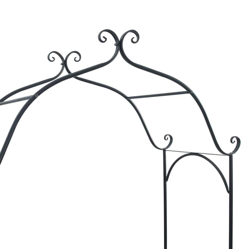 Banco de jardim com almofada Preto 104 x 54 x 93cm Aço