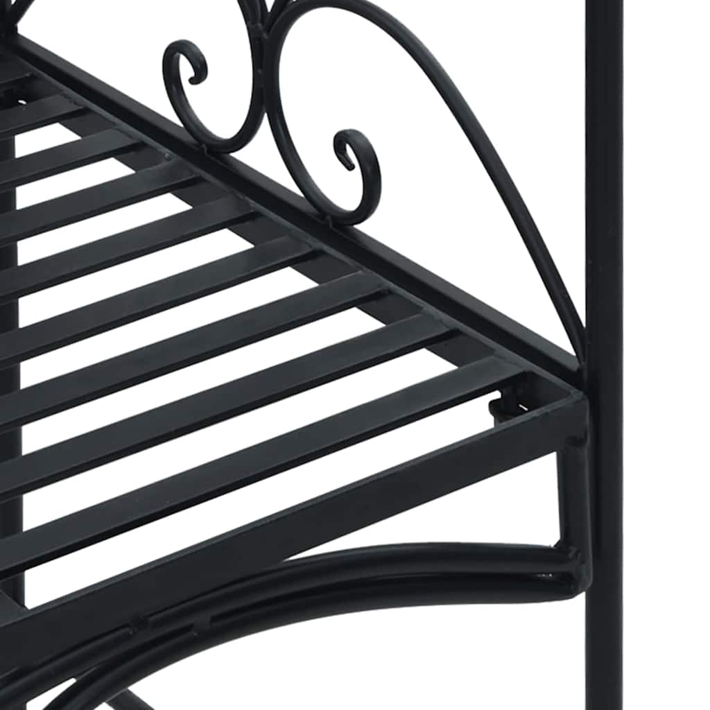 Banco de jardim com almofada Preto 104 x 54 x 93cm Aço