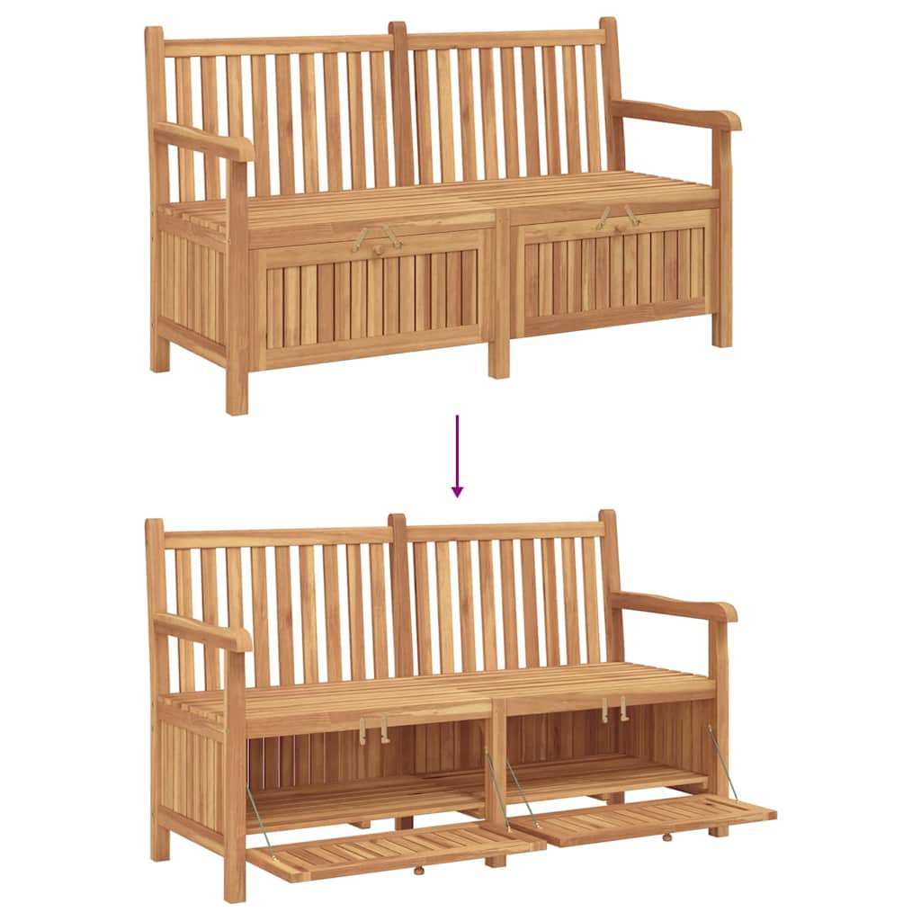 Banco de Armazenamento para Jardim Castanho 150 x 60 x 90 cm