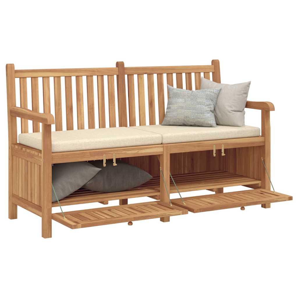 Banco de Armazenamento para Jardim Castanho 150 x 60 x 90 cm