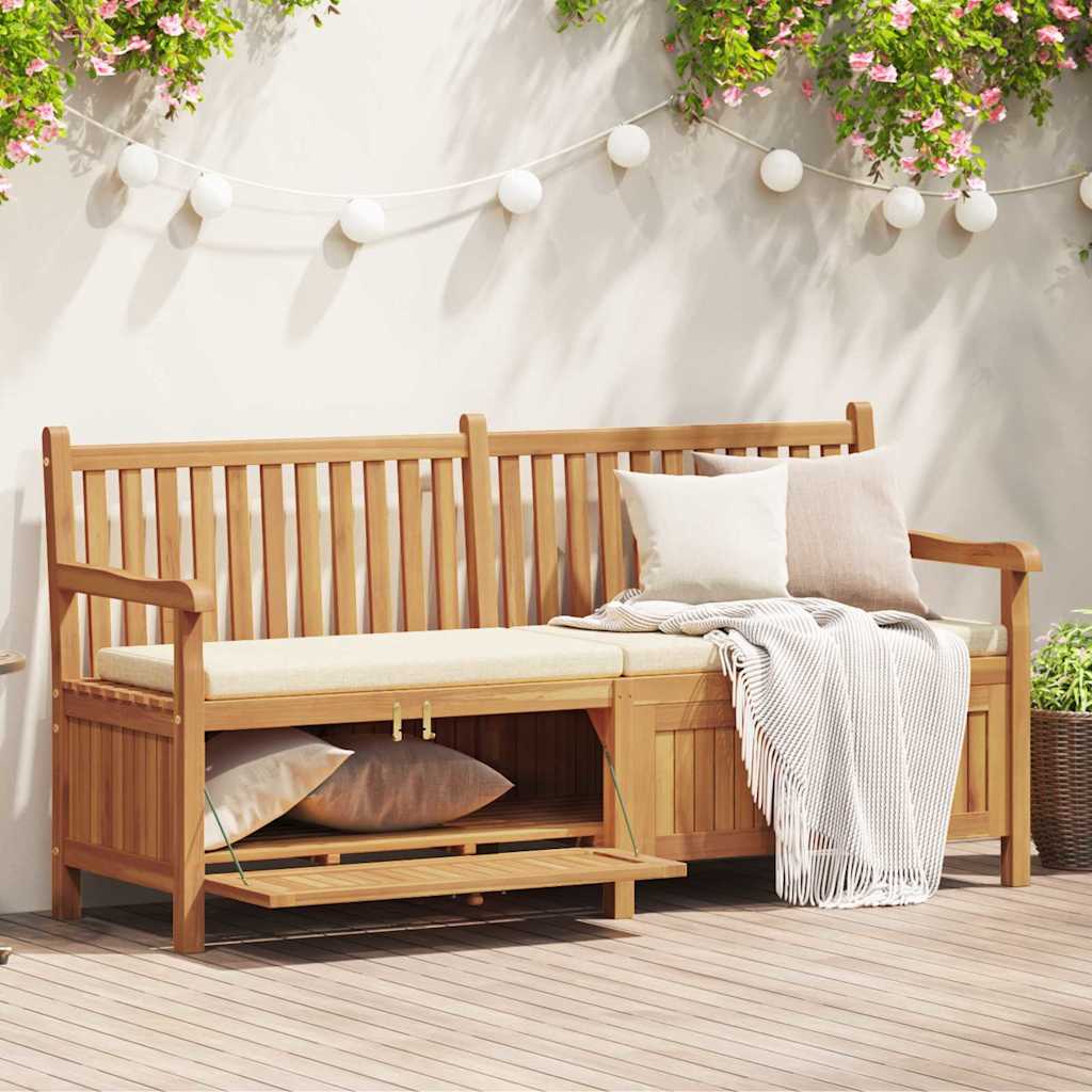 Banco de Armazenamento para Jardim Castanho 180 x 60 x 90 cm