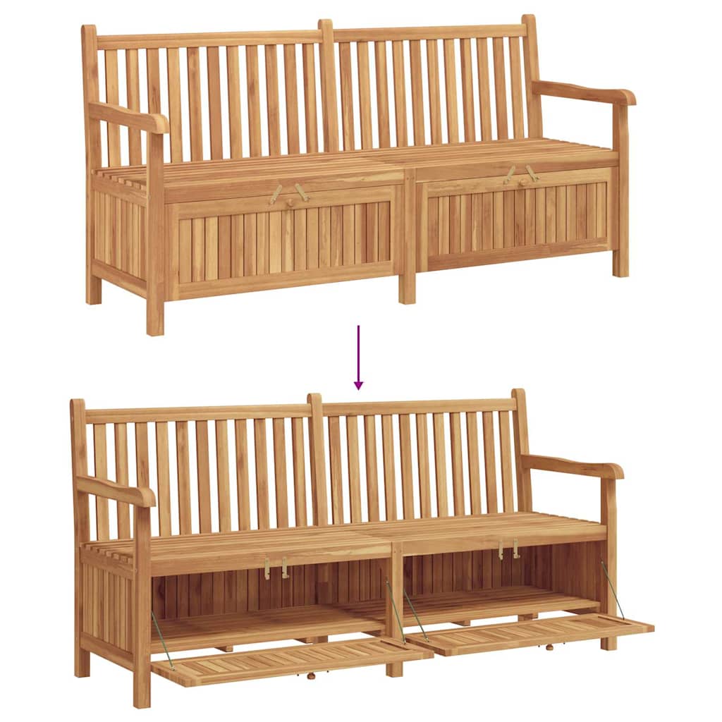 Banco de Armazenamento para Jardim Castanho 180 x 60 x 90 cm