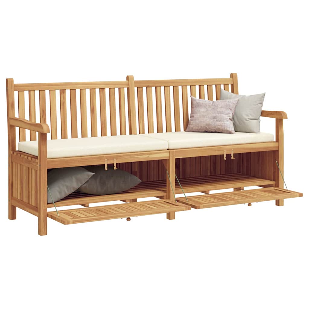 Banco de Armazenamento para Jardim Castanho 180 x 60 x 90 cm