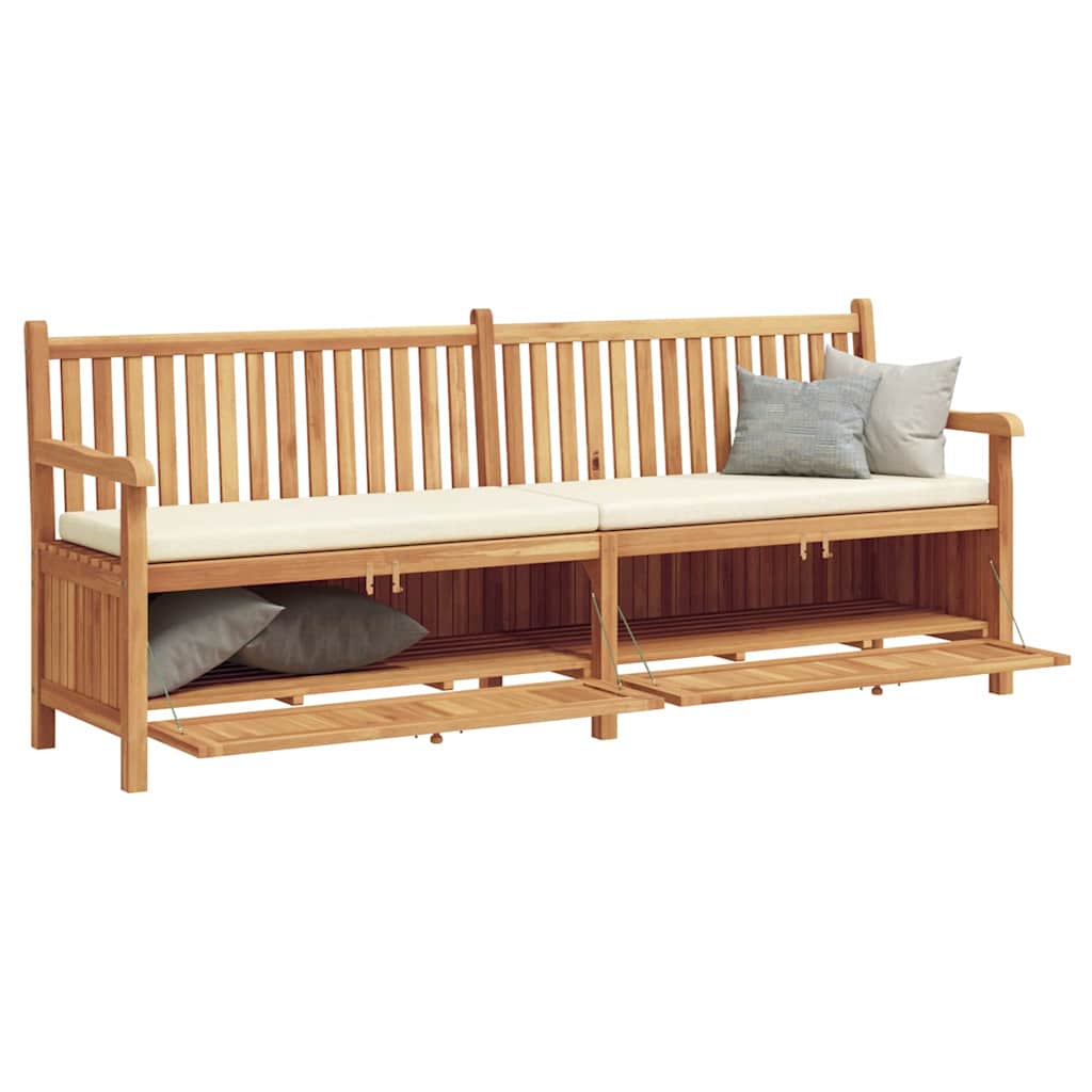 Banco de Armazenamento para Jardim Castanho 228 x 60 x 90 cm