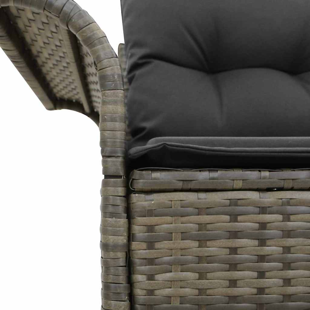 Sofá de jardim com almofada Cinzeto 141 x 62 x 69cm vime PE