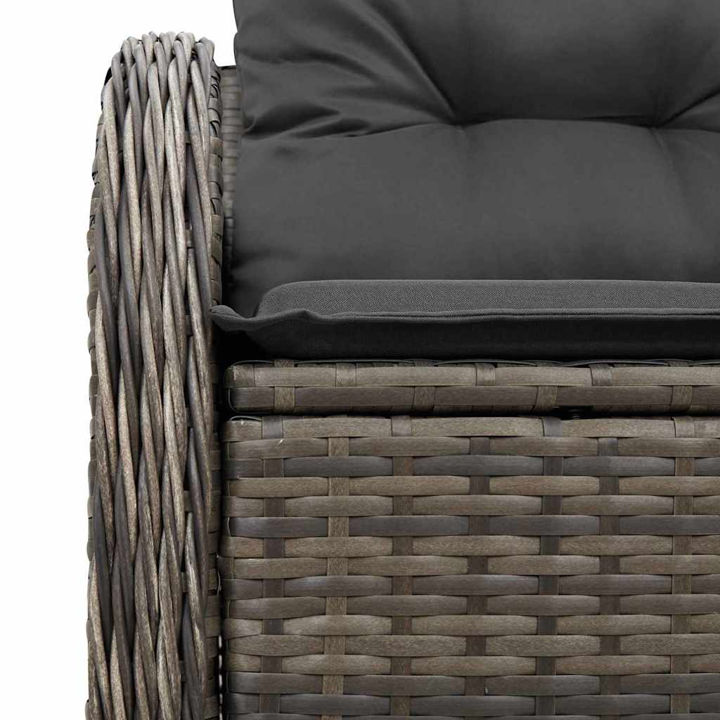 Sofá de jardim com almofada Cinzeto 121 x 62 x 69cm vime PE