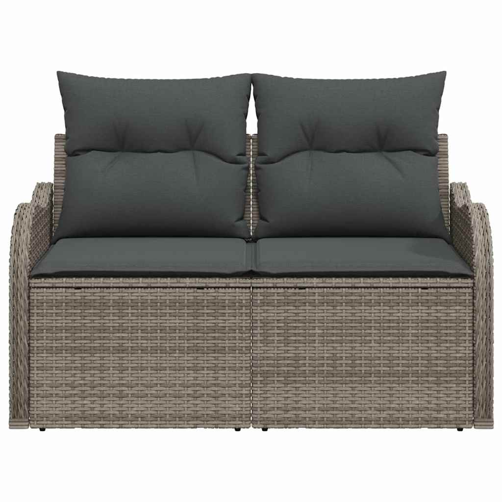 Sofá de jardim com almofada Cinzeto 121 x 62 x 69cm vime PE
