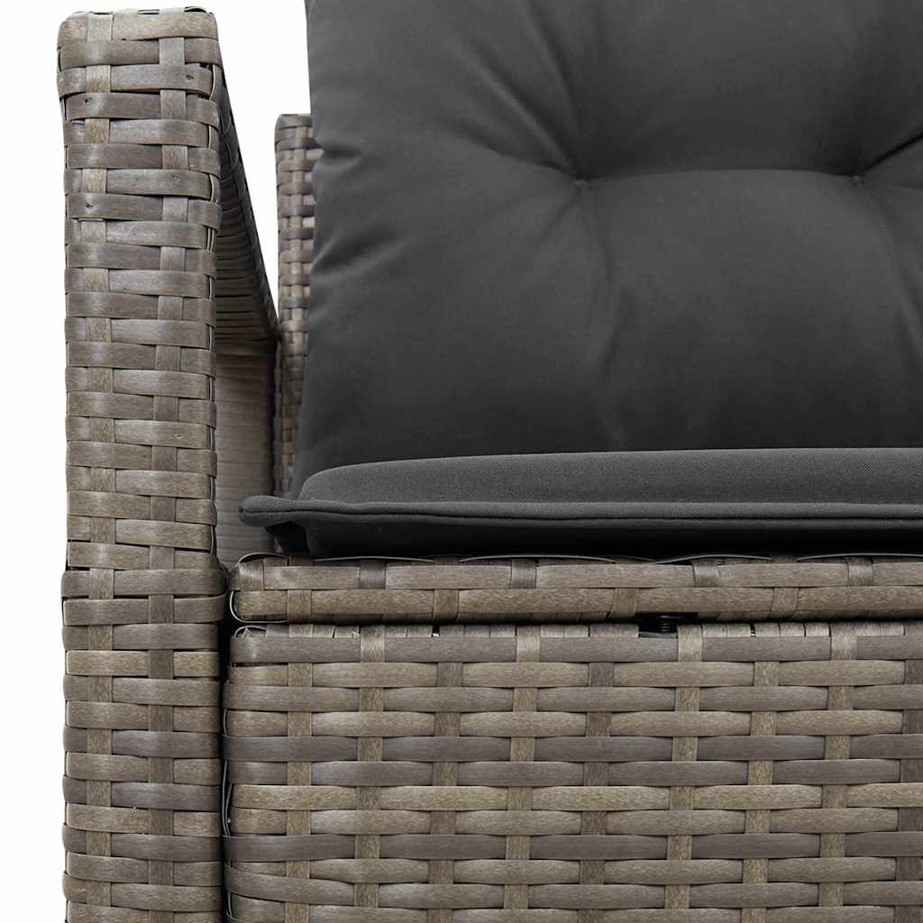Sofá de jardim com almofada Cinzeto 120 x 62 x 69cm vime PE