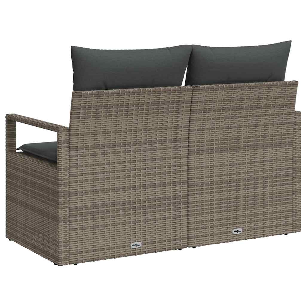 Sofá de jardim com almofada Cinzeto 120 x 62 x 69cm vime PE