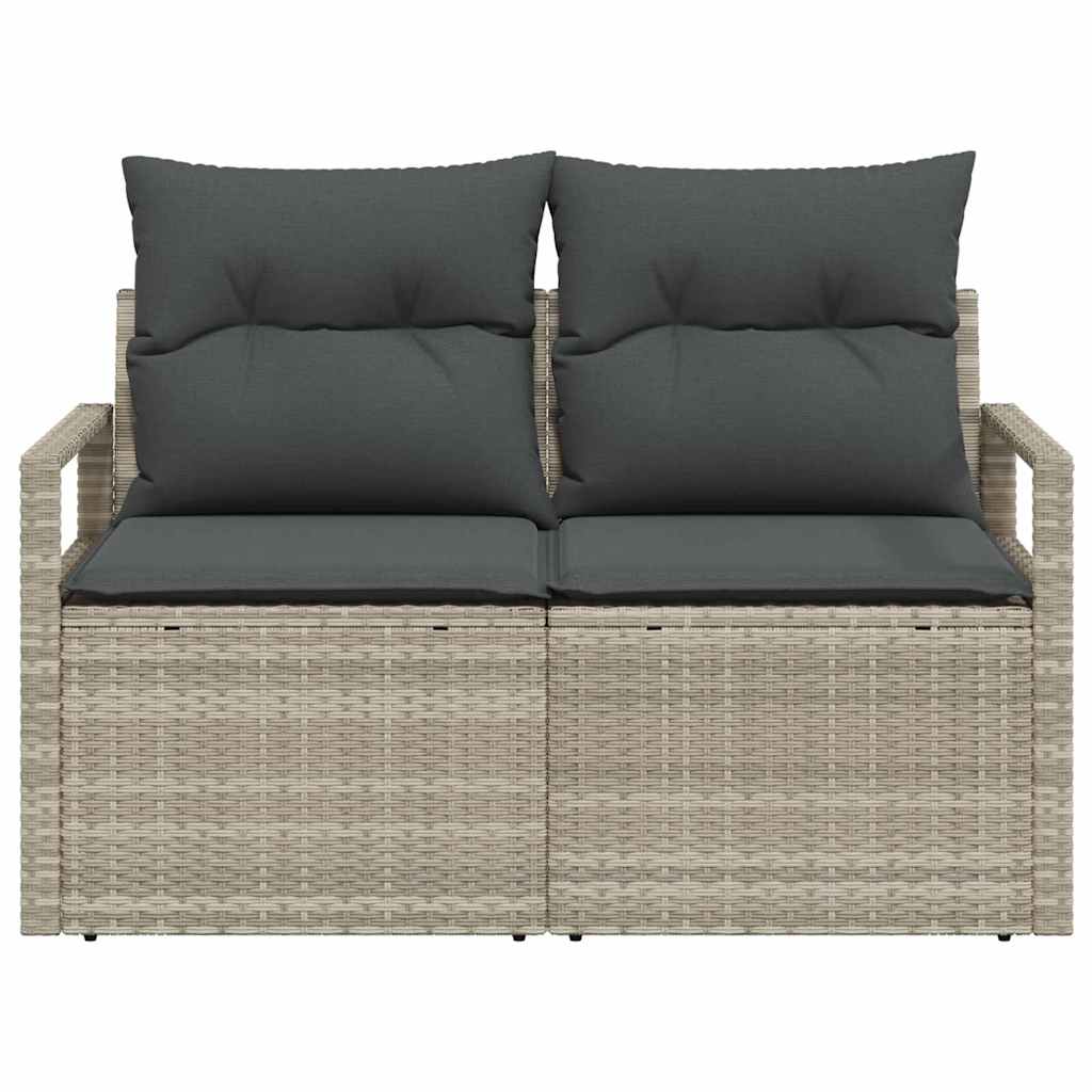 Sofá de jardim com almofada Cinzeto 120 x 62 x 69cm vime PE