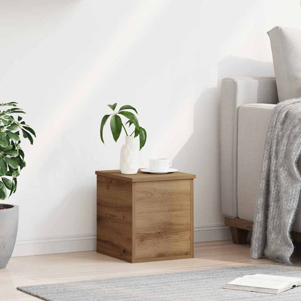 Caixa de Armazenamento Carvalho Artesanal 30 x 35 x 35 cm