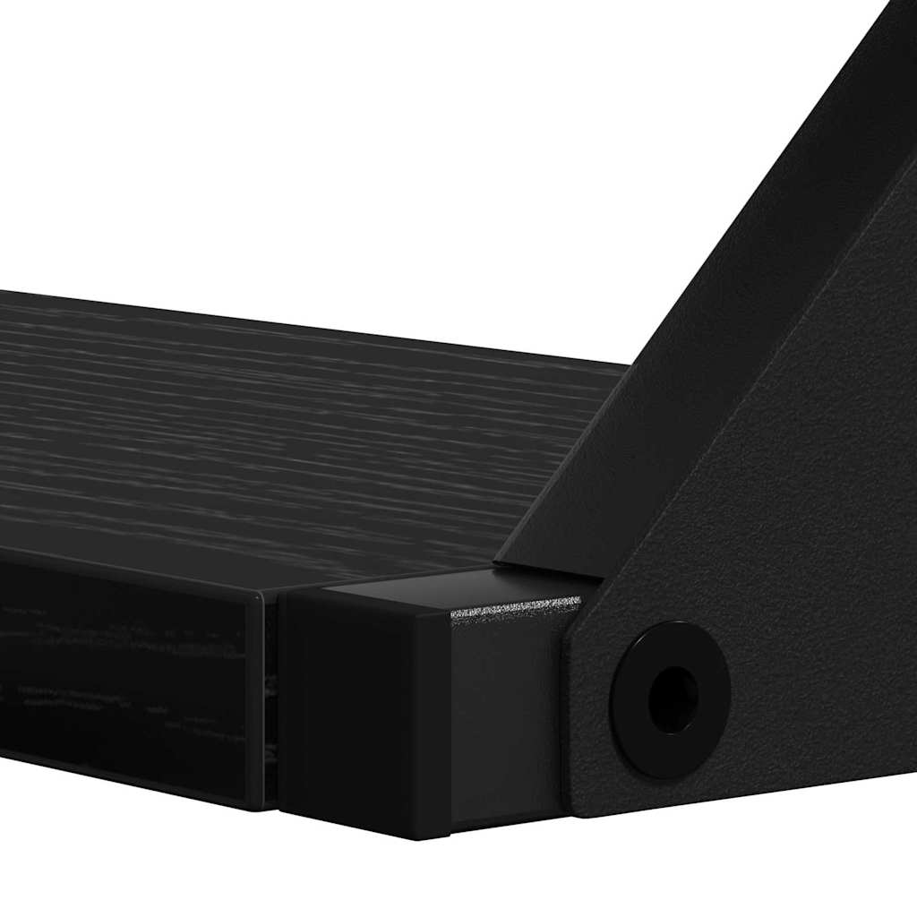 Conjunto de prateleiras de parede 3 pcs Carvalho preto