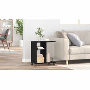 Mesa Lateral Carvalho preto 50 x 30 x 55 cm Madeira processada