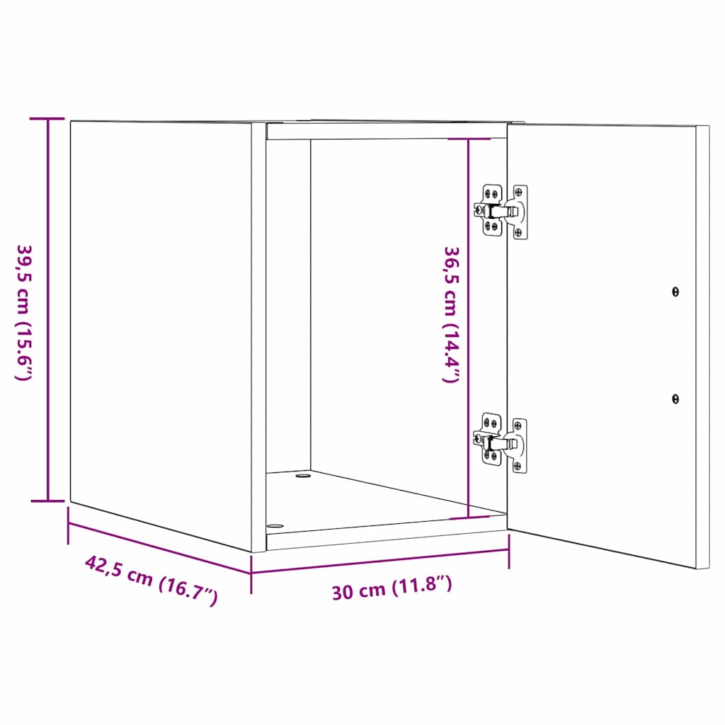 Armário de Parede Madeira antiga 30 x 42.5 x 40 cm