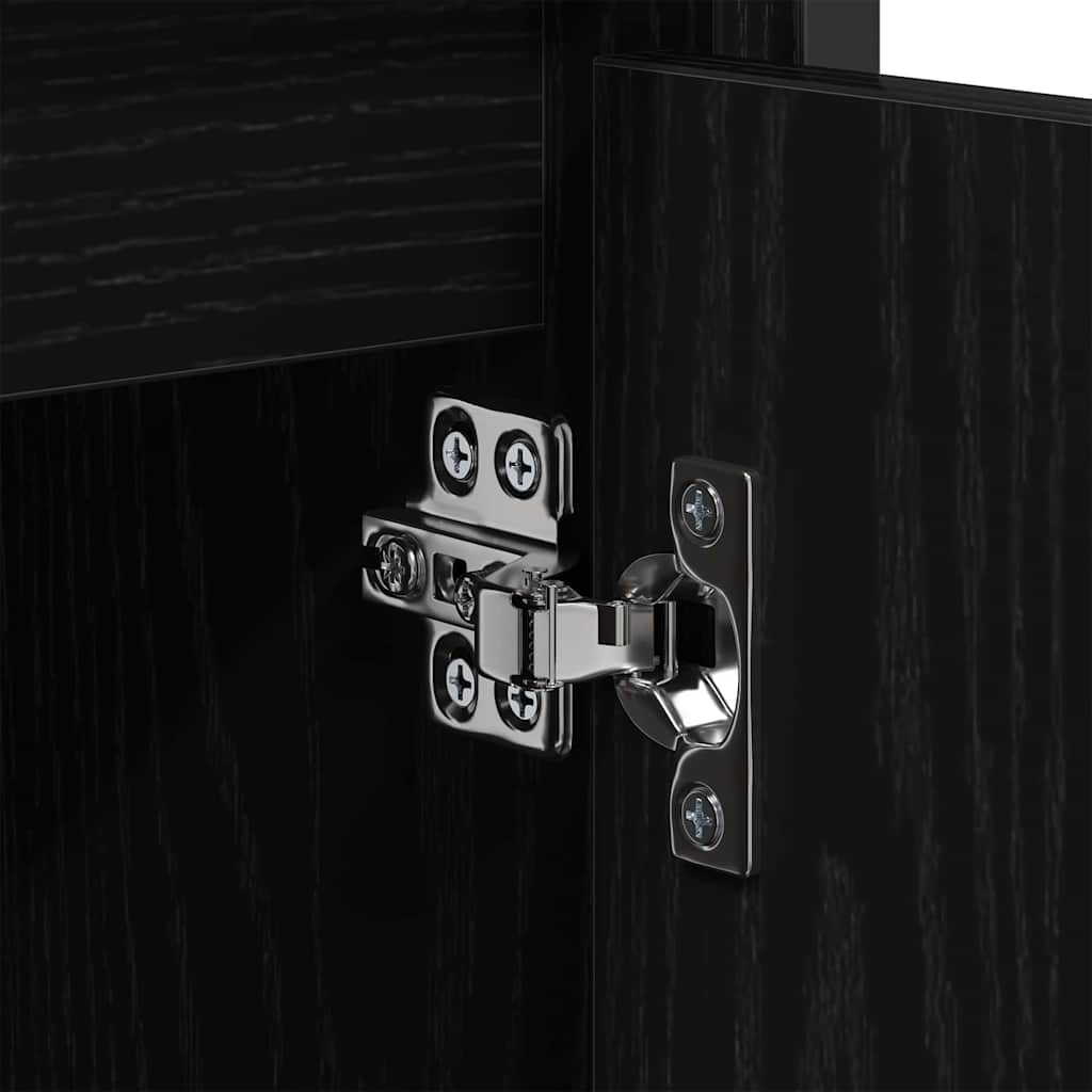 Armário para Pia de Banheiro Carvalho Preto 60 x 35 x 60 cm