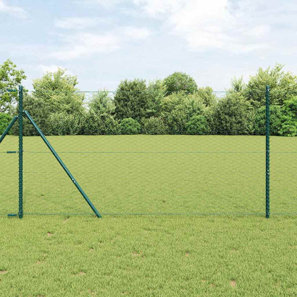 Cerca Hexagonal Verde 1 x 10 m Aço