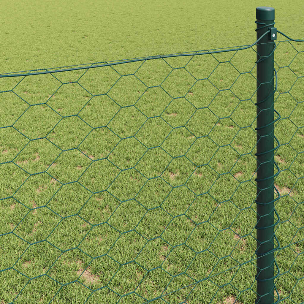 Cerca Hexagonal Verde 0.4 x 100 m Aço