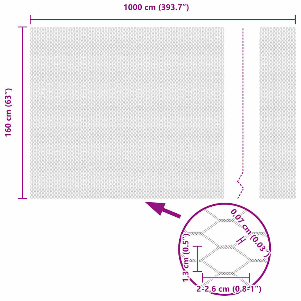 Cerca Hexagonal Cinzeto 1.6 x 10 m Aço