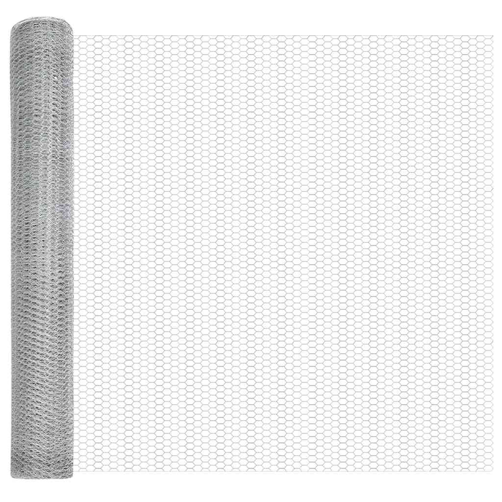 Cerca Hexagonal Prateado 1.4 x 10 m Aço galvanizado