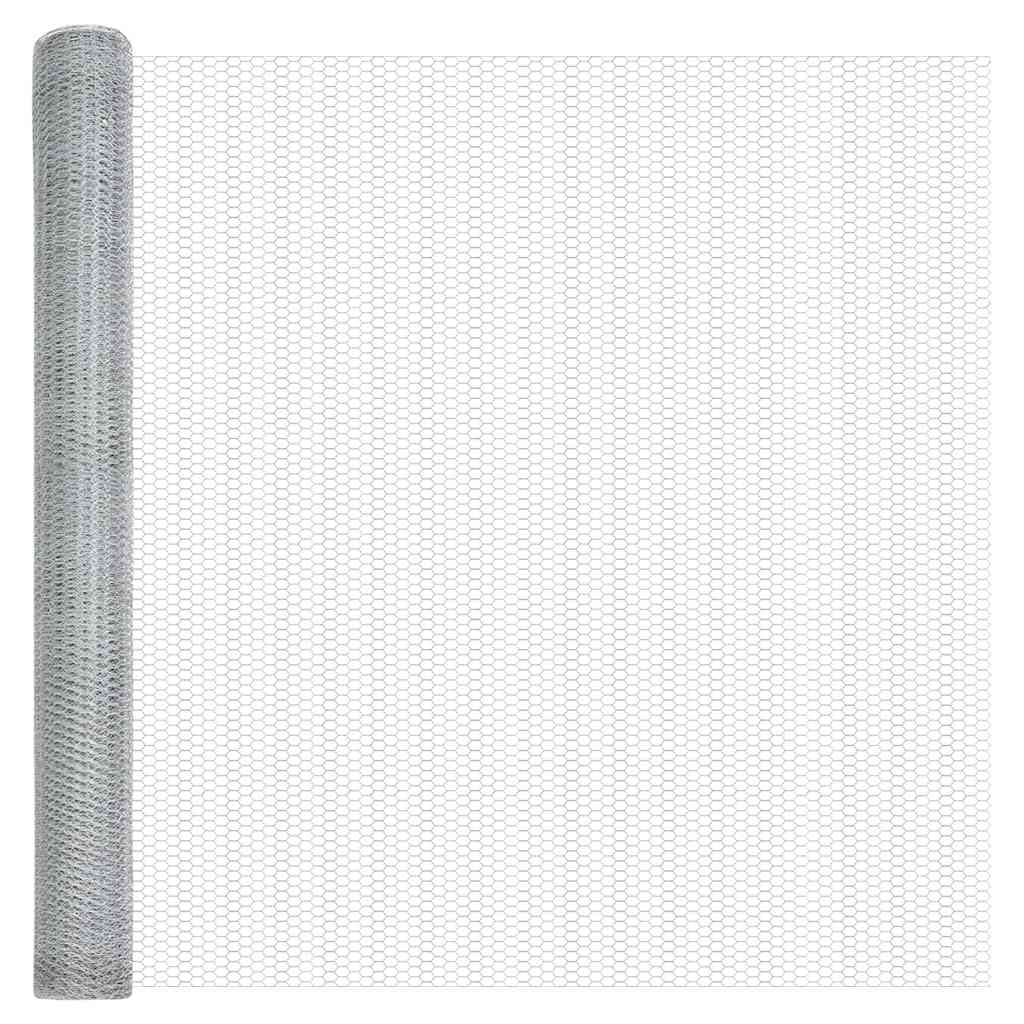 Cerca Hexagonal Prateado 1.6 x 10 m Aço galvanizado