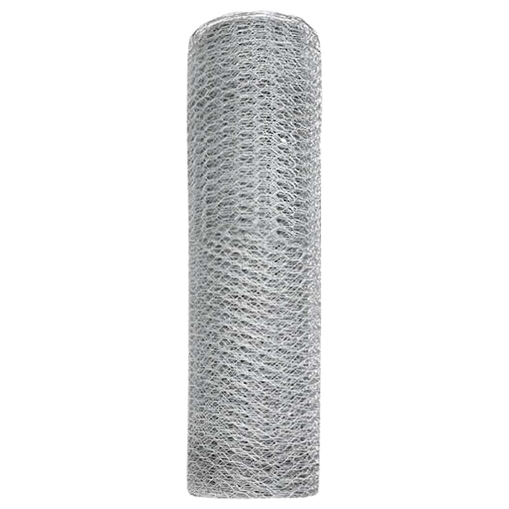 Cerca Hexagonal Prateado 0.4 x 50 m Aço galvanizado