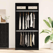 Guarda-roupa com prateleira Carvalho preto 100 x 50 x 200 cm