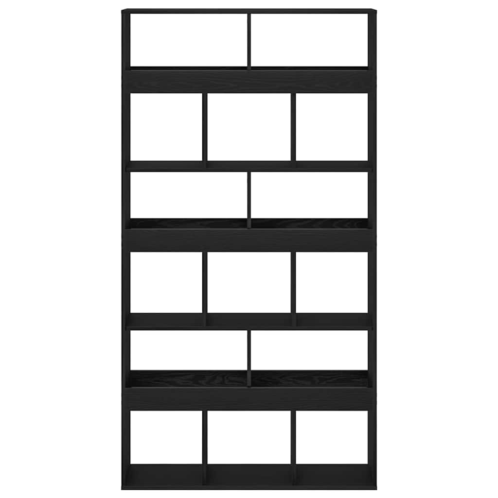 Estante 2 pcs Carvalho preto 100 x 33 x 187.5 cm