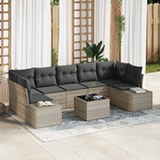 Conjunto de Sofá de Jardim 8 pcs Cinzento-claro