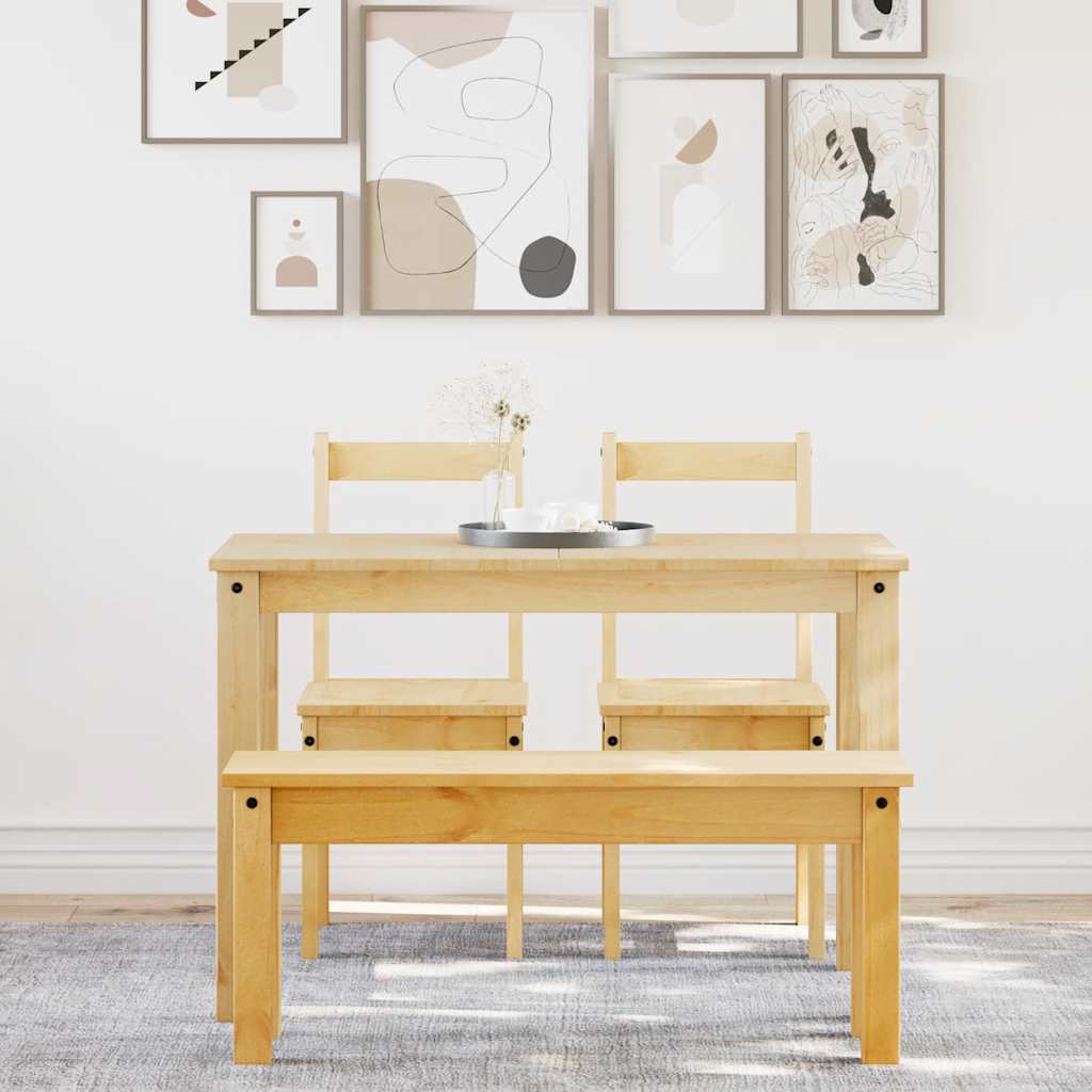 4 pcs conjunto de jantar Panama madeira pinho maciça