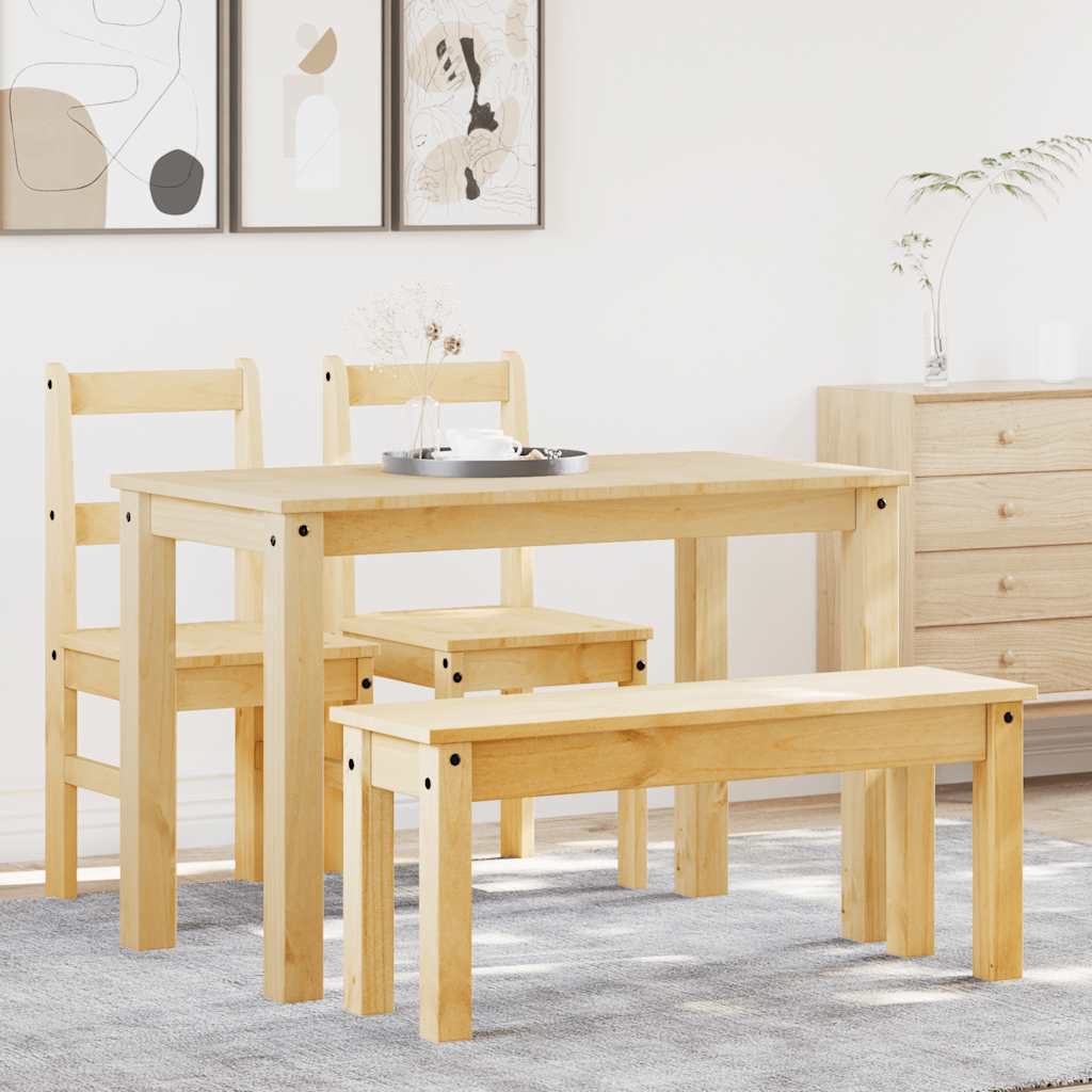 4 pcs conjunto de jantar Panama madeira pinho maciça