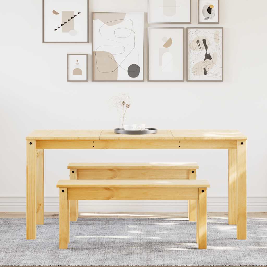 3 pcs conjunto de jantar Panama madeira pinho maciça