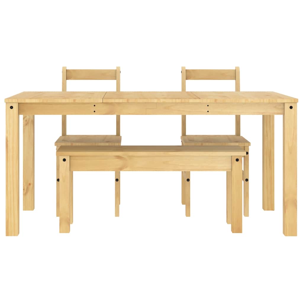 4 pcs conjunto de jantar Panama madeira pinho maciça